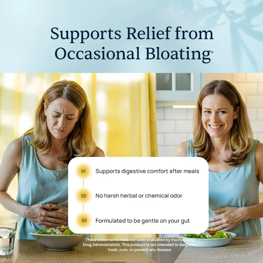 BellyFlush supports relief from occasional bloating after meals
