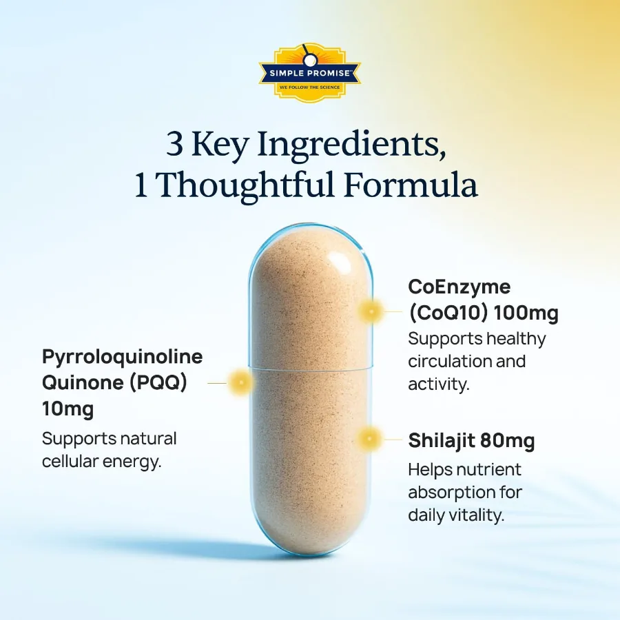 CardioClear7 three key ingredients: CoQ10 100 mg, shilajit 80 mg and PQQ 10 mg