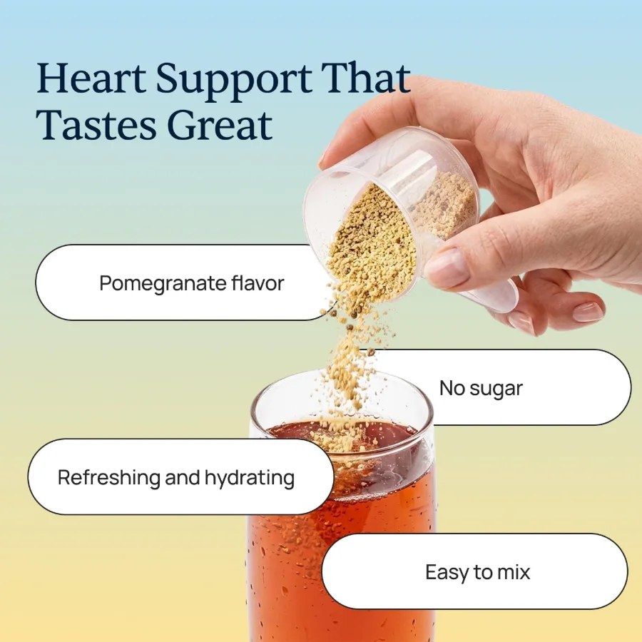 CardioCharge pomegranate drink: no sugar, easy to mix