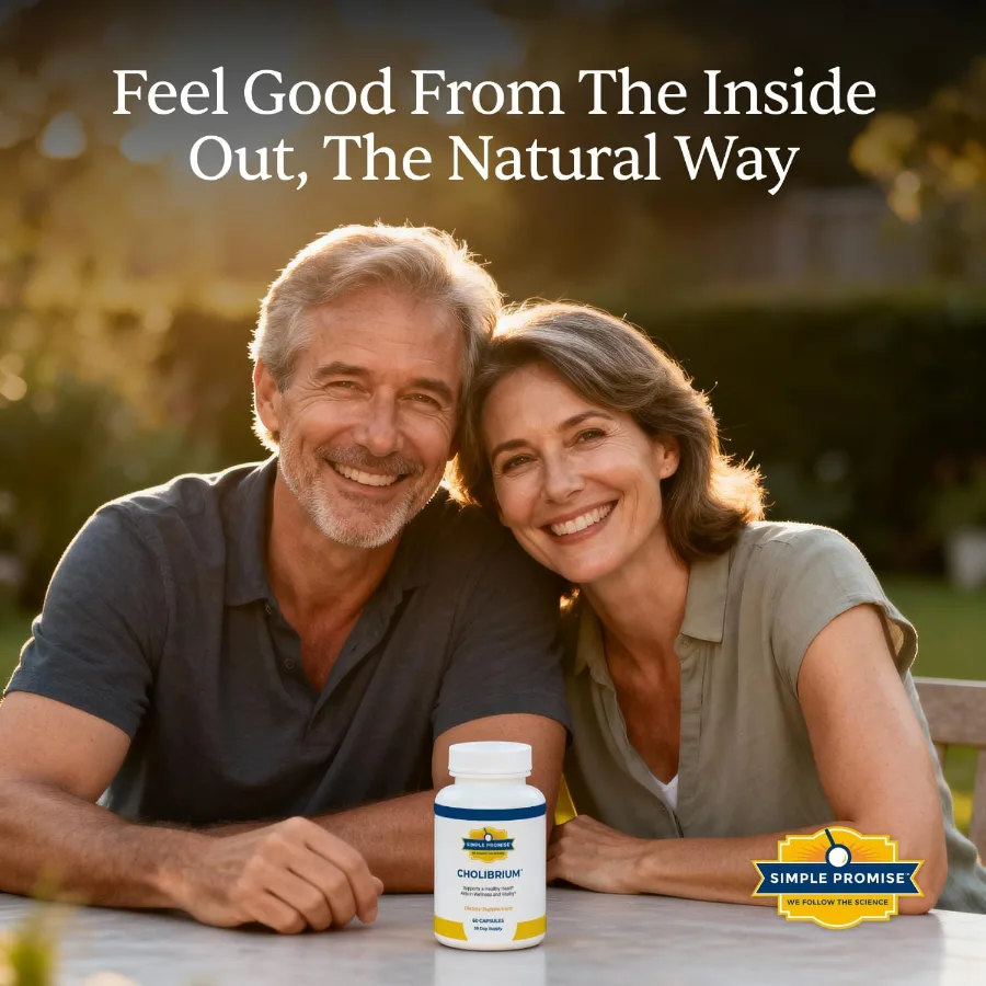 Happy older couple with Cholibrium